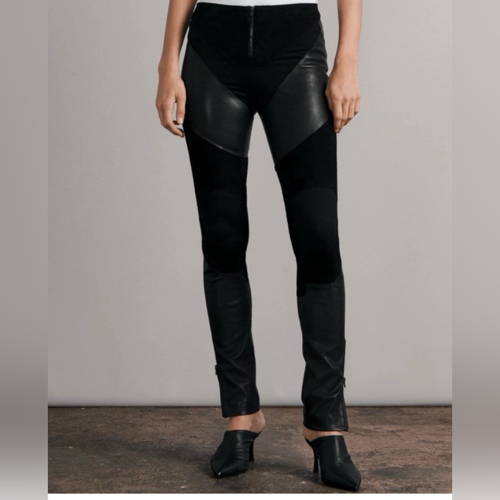 RAG & BONE Leather Moto Slim Fit Pant Size 6 NWT